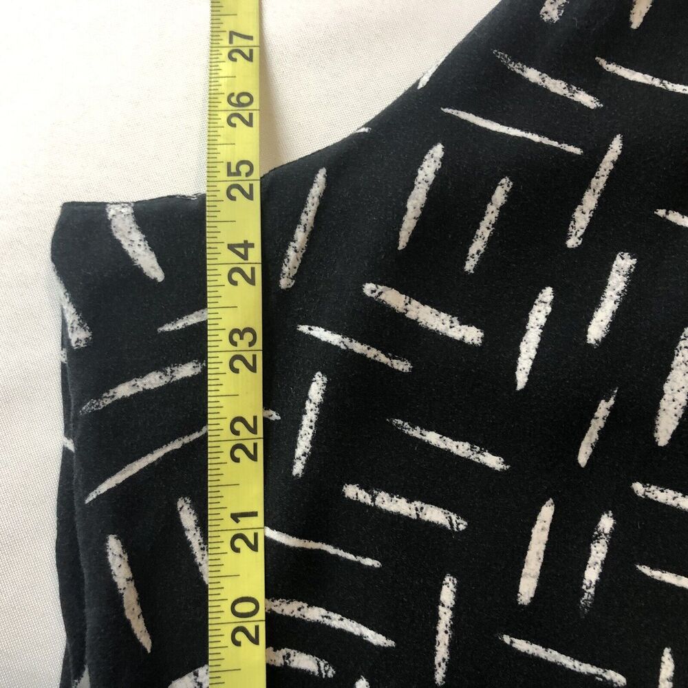 Old Navy Ankle Pants Women S Black Geo Rayon Drawstring Pockets Tapered Lounge - Picture 8 of 12